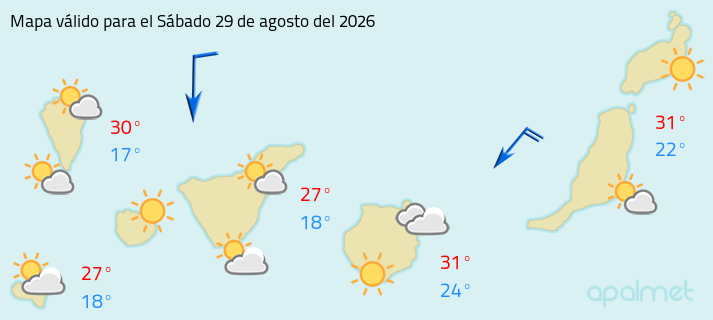 imagen el tiempo en canarias hoy