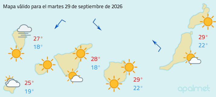 imagen el tiempo en canarias hoy