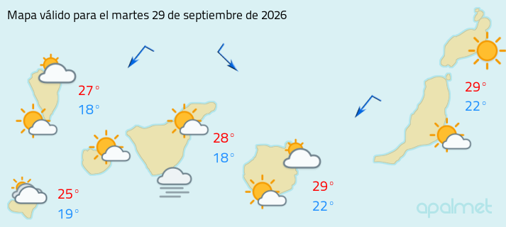 imagen el tiempo en canarias hoy