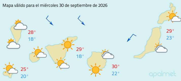 imagen el tiempo en canarias hoy