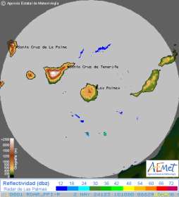 Radar Precipitación Canarias
